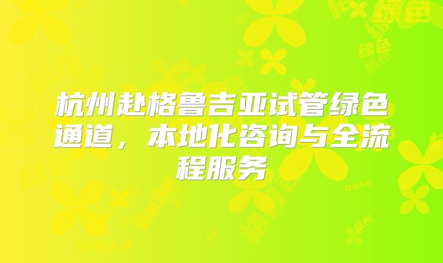 杭州赴格鲁吉亚试管绿色通道，本地化咨询与全流程服务