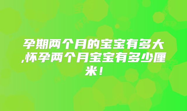 孕期两个月的宝宝有多大,怀孕两个月宝宝有多少厘米!