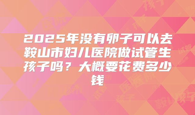 2025年没有卵子可以去鞍山市妇儿医院做试管生孩子吗？大概要花费多少钱
