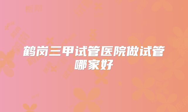 鹤岗三甲试管医院做试管哪家好