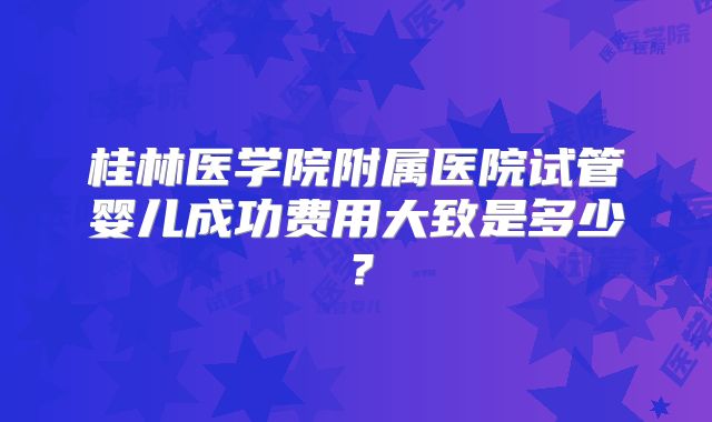 桂林医学院附属医院试管婴儿成功费用大致是多少？