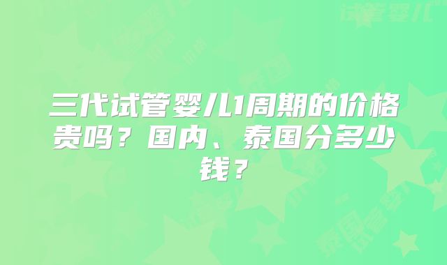 三代试管婴儿1周期的价格贵吗？国内、泰国分多少钱？