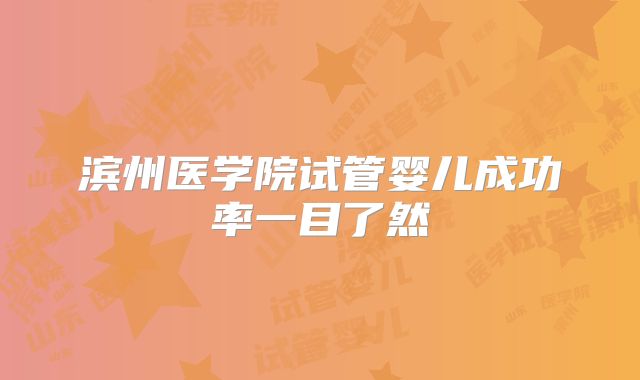 滨州医学院试管婴儿成功率一目了然