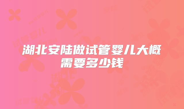湖北安陆做试管婴儿大概需要多少钱