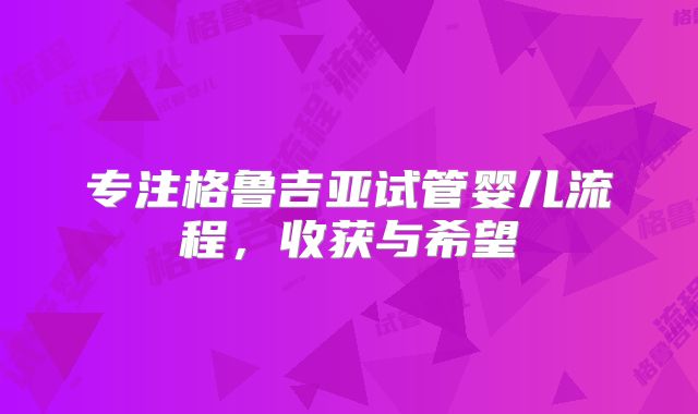 专注格鲁吉亚试管婴儿流程，收获与希望