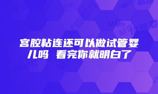 宫腔粘连还可以做试管婴儿吗 看完你就明白了