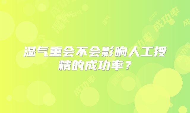 湿气重会不会影响人工授精的成功率?