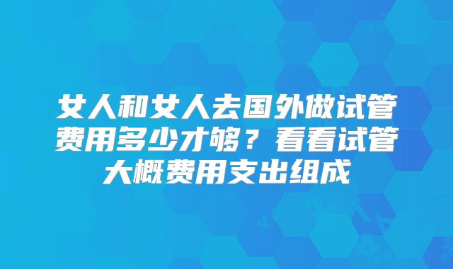女人和女人去国外做试管费用多少才够?看看试管大概费用支出组成