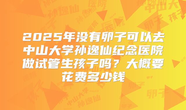 2025年没有卵子可以去中山大学孙逸仙纪念医院做试管生孩子吗？大概要花费多少钱