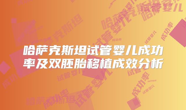 哈萨克斯坦试管婴儿成功率及双胚胎移植成效分析