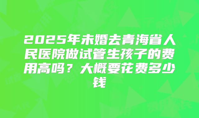2025年未婚去青海省人民医院做试管生孩子的费用高吗？大概要花费多少钱