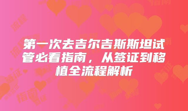 第一次去吉尔吉斯斯坦试管必看指南,从签证到移植全流程解析