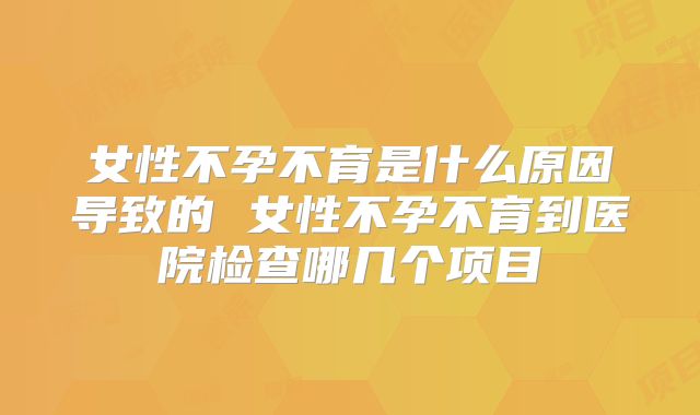 女性不孕不育是什么原因导致的 女性不孕不育到医院检查哪几个项目