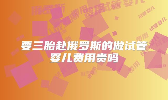 要三胎赴俄罗斯的做试管婴儿费用贵吗