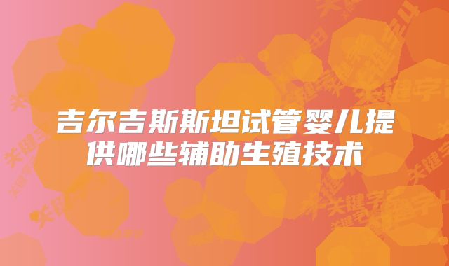 吉尔吉斯斯坦试管婴儿提供哪些辅助生殖技术
