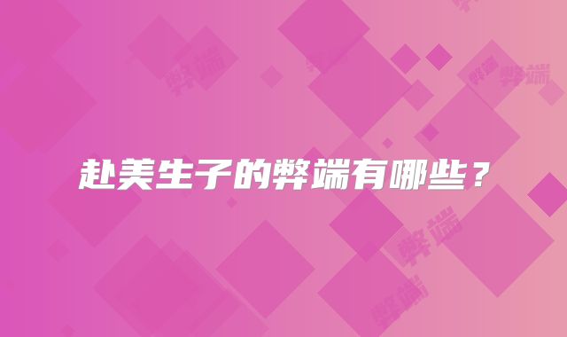 赴美生子的弊端有哪些?