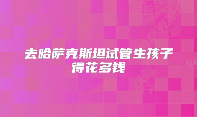 去哈萨克斯坦试管生孩子得花多钱