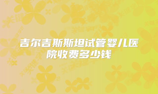 吉尔吉斯斯坦试管婴儿医院收费多少钱