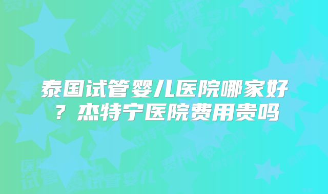 泰国试管婴儿医院哪家好？杰特宁医院费用贵吗